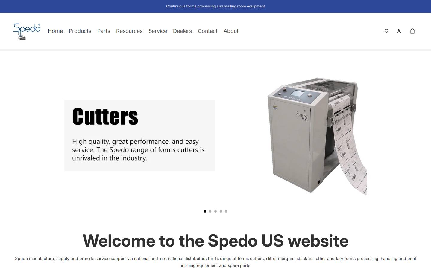 spedous.com homepage screenshot
