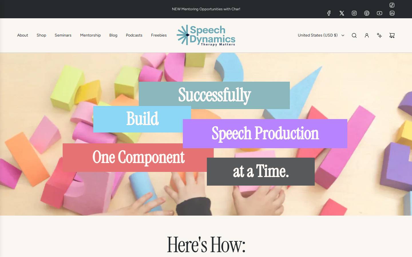 speechdynamics.com homepage screenshot