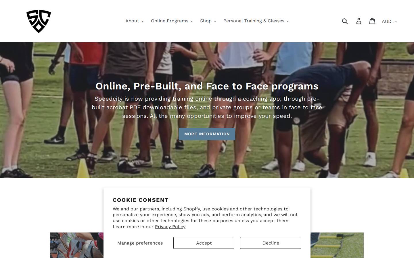 speedcity.training homepage screenshot