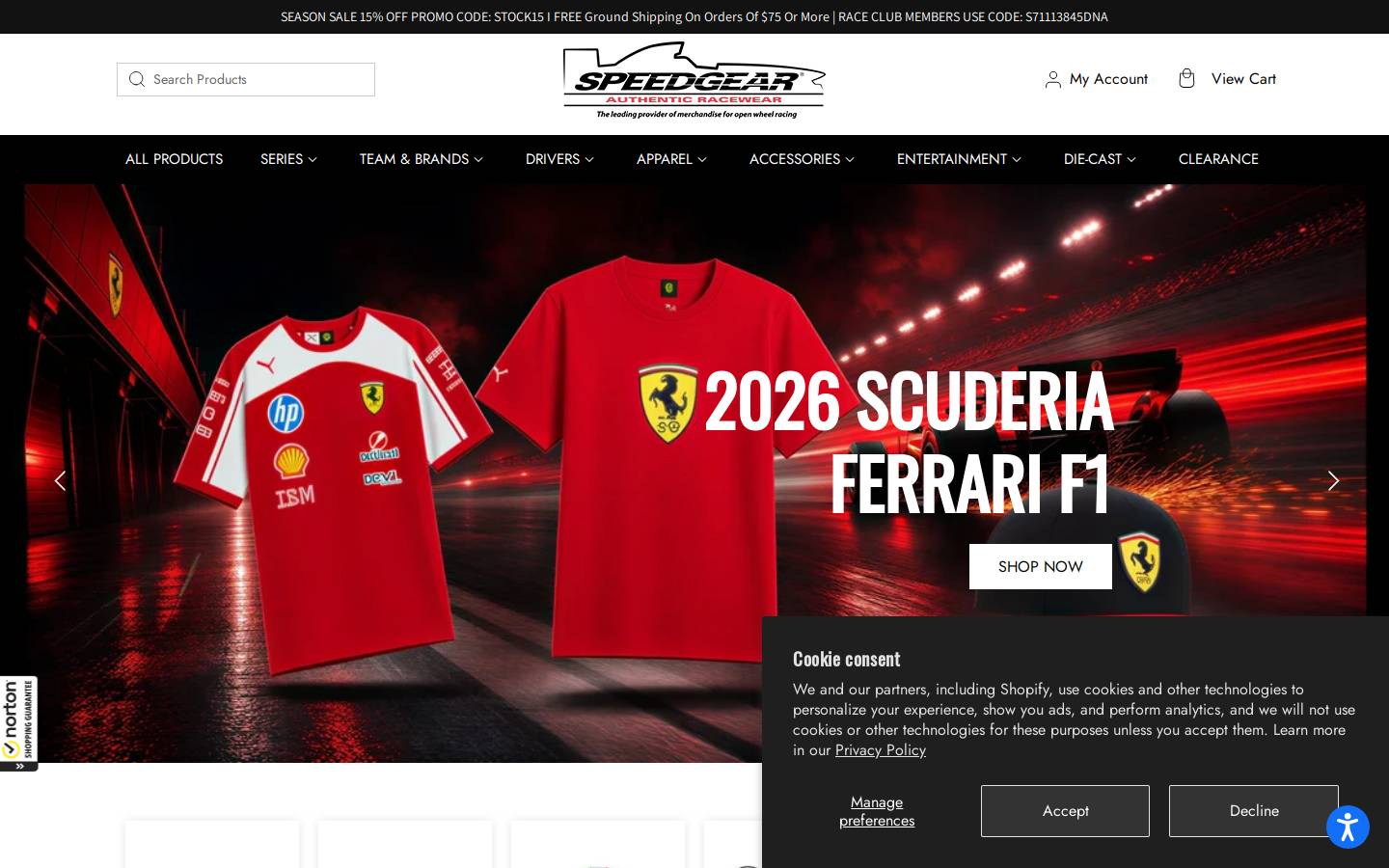 Speedgear homepage screenshot