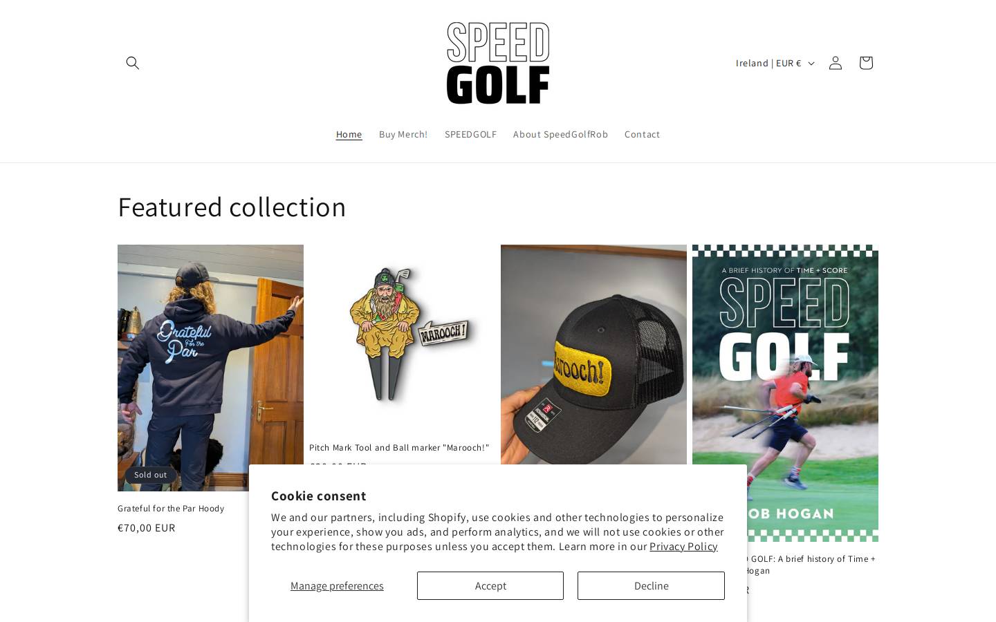 speedgolfrob.com homepage screenshot