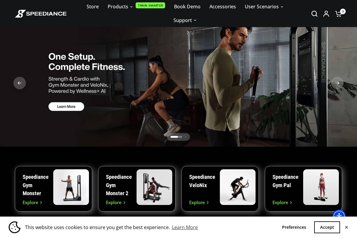 speediance.com homepage screenshot