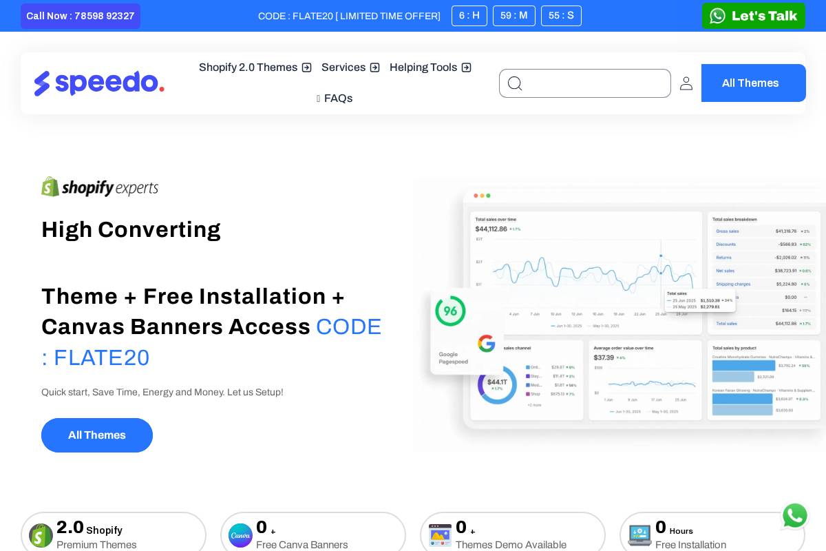 speedothemes.in homepage screenshot