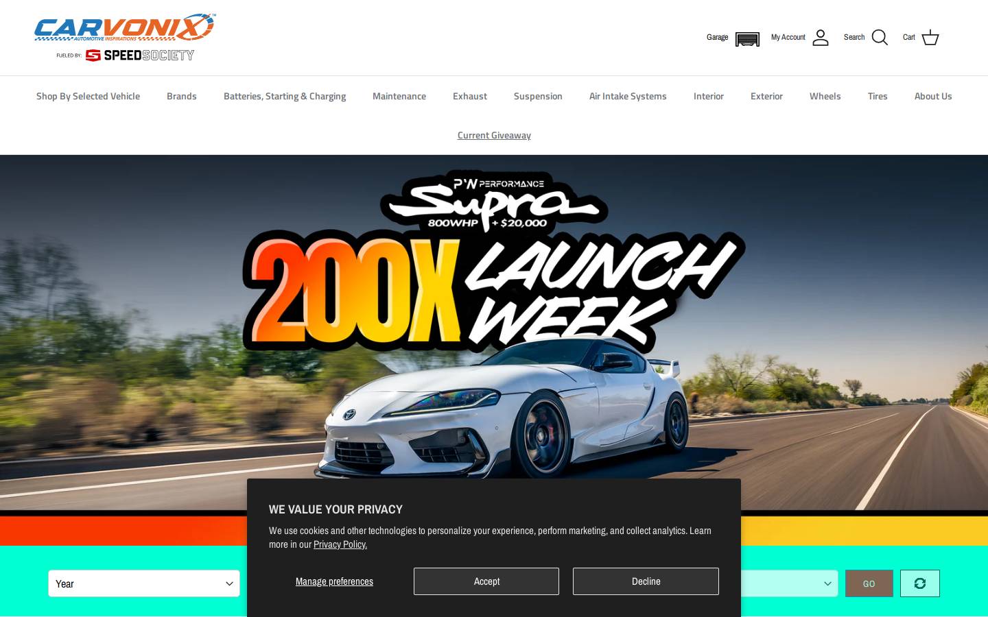 speedsocietygarage.com homepage screenshot
