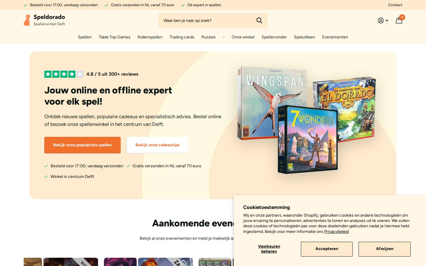Speldorado homepage screenshot