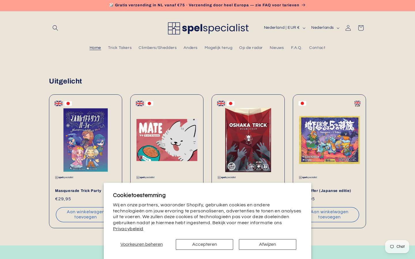 spelspecialist.nl homepage screenshot