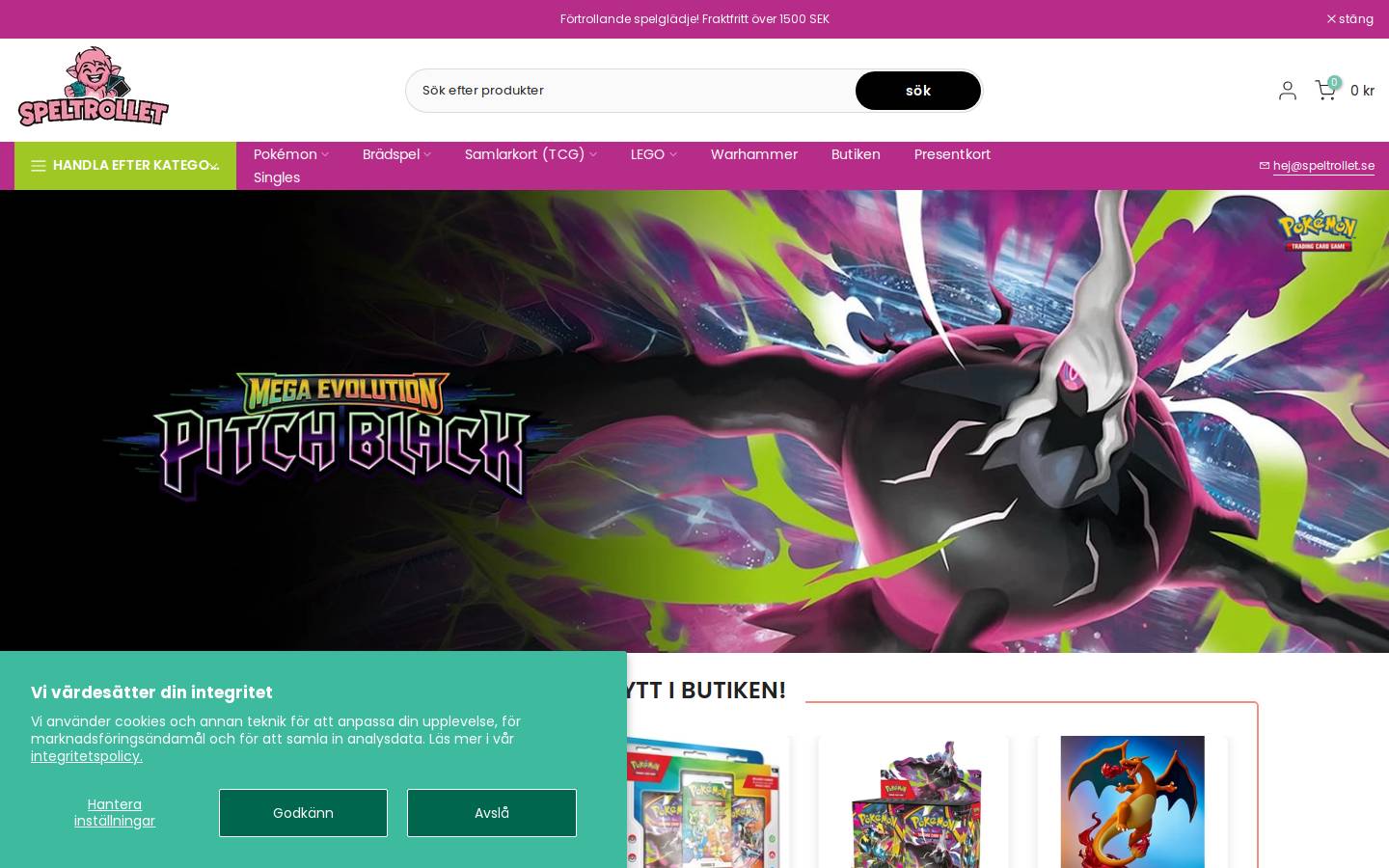 Speltrollet AB homepage screenshot