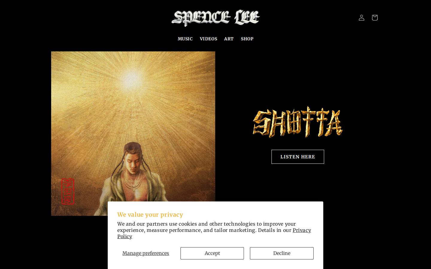 spencelee.com homepage screenshot