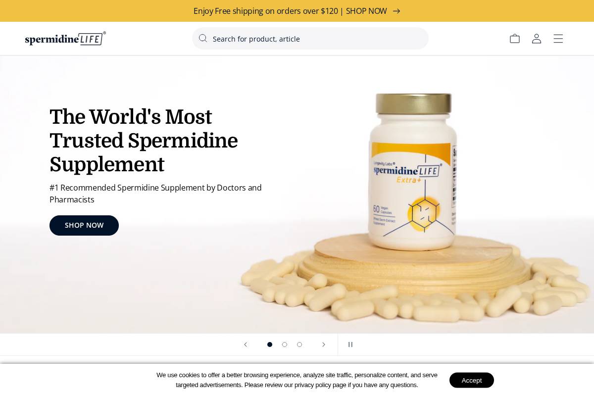 spermidineLIFE® homepage screenshot