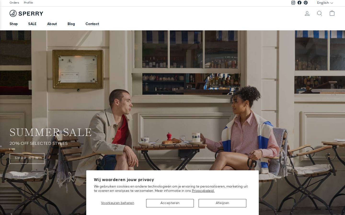 Sperry homepage screenshot