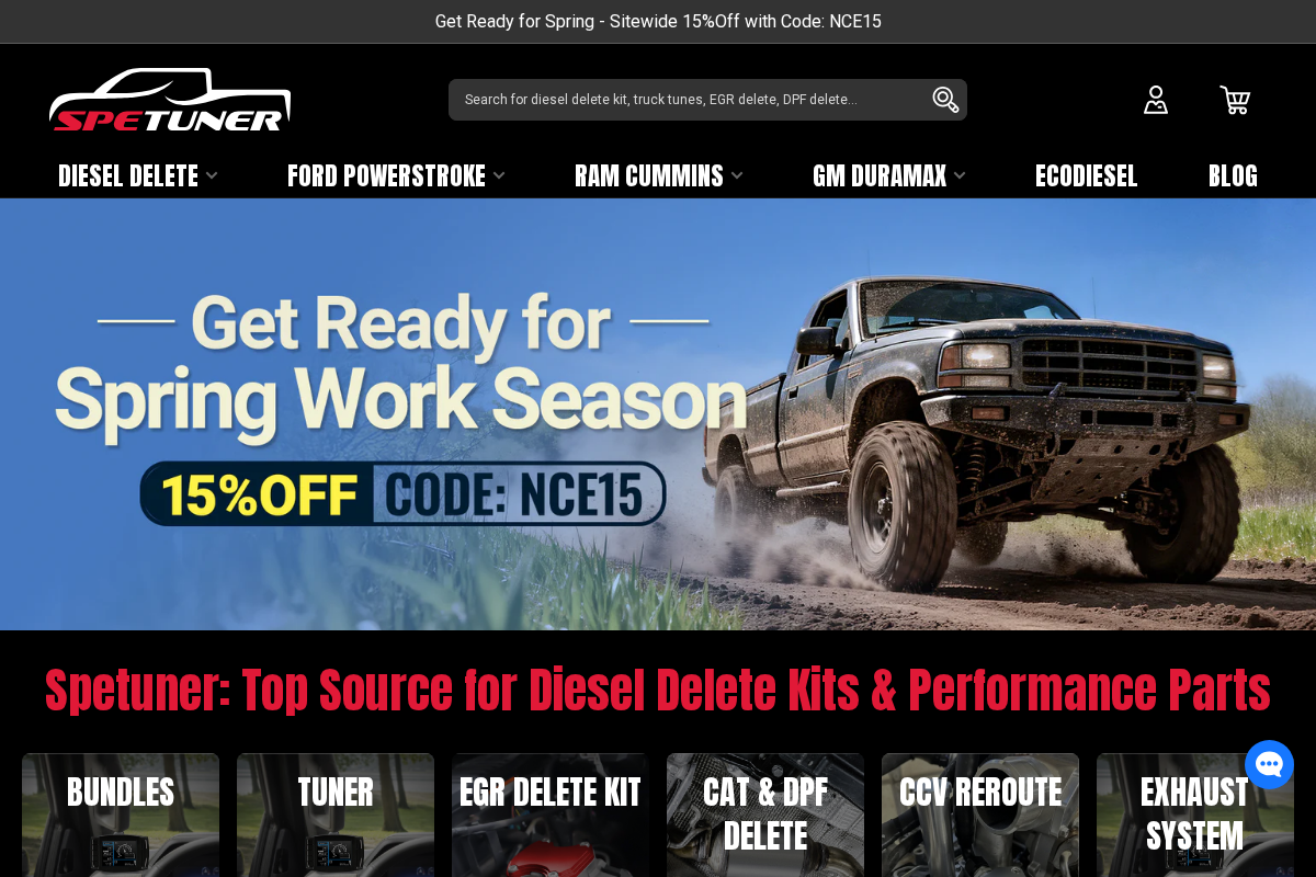 SPEtuner homepage screenshot