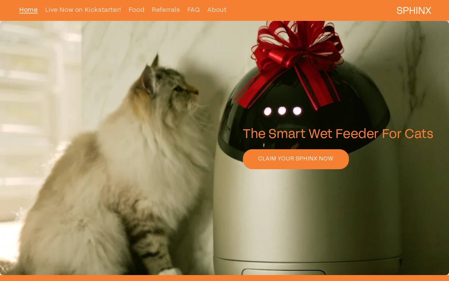 Sphinx homepage screenshot