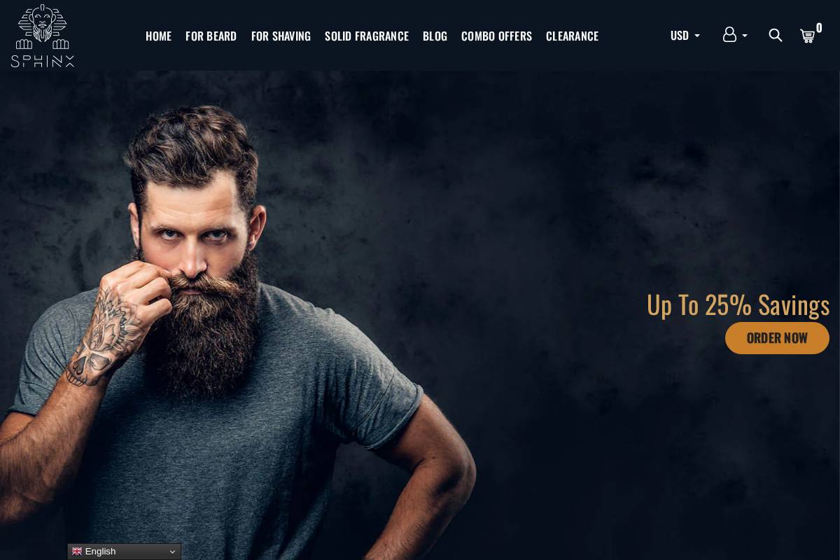 sphinxbeard.com homepage screenshot