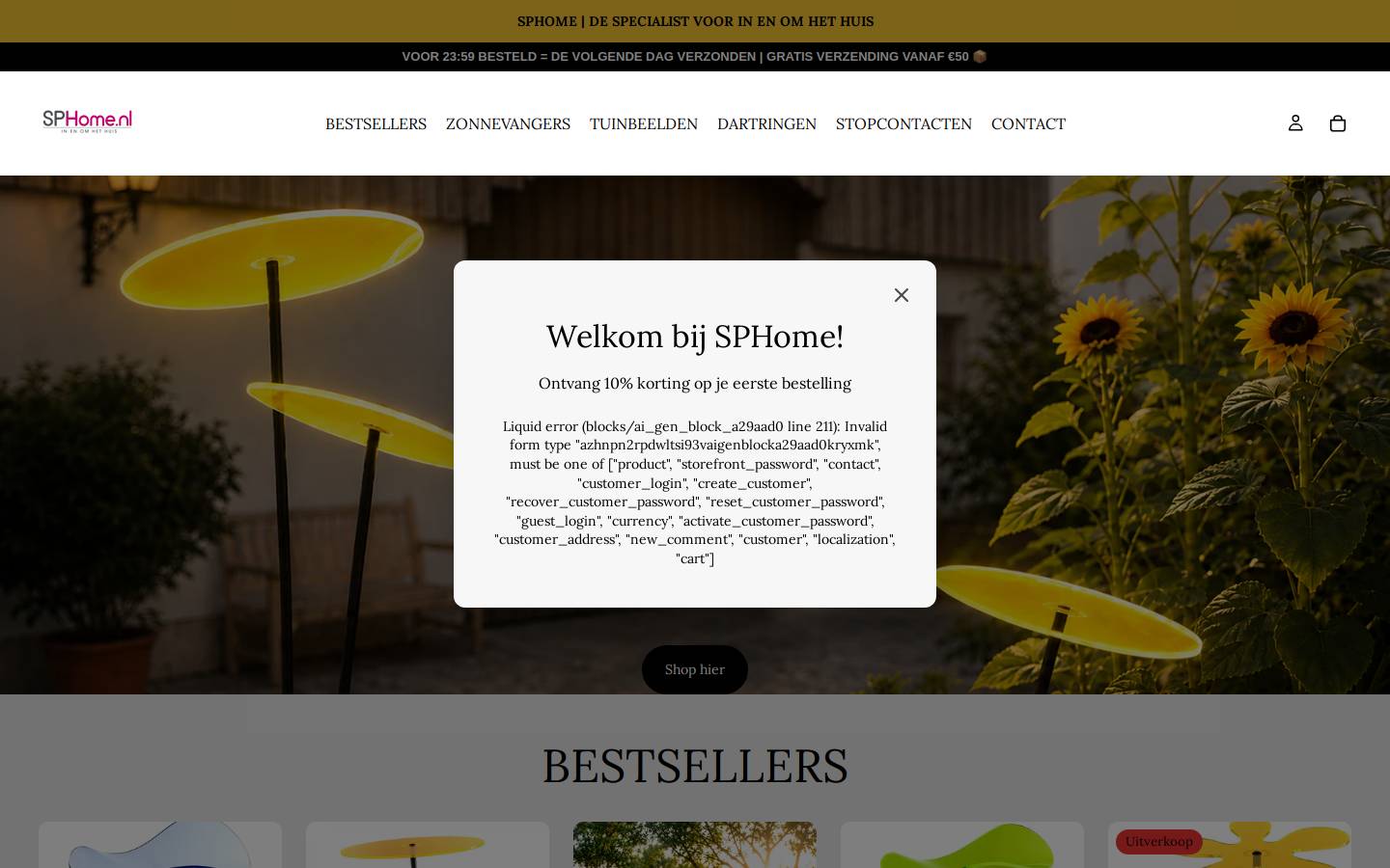 sphome.nl homepage screenshot