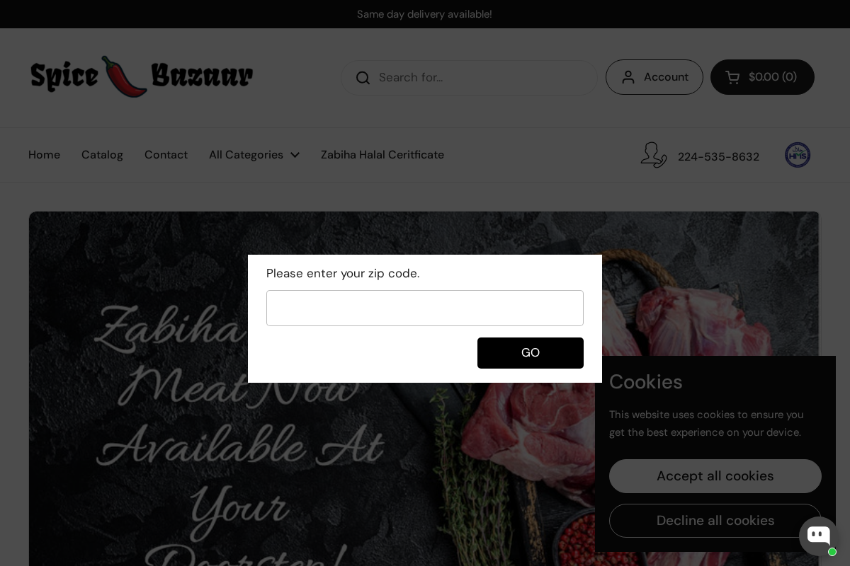 spicebazaarelgin.com homepage screenshot