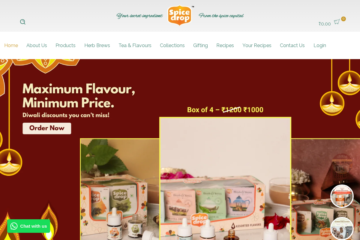 Spice Drop India homepage screenshot