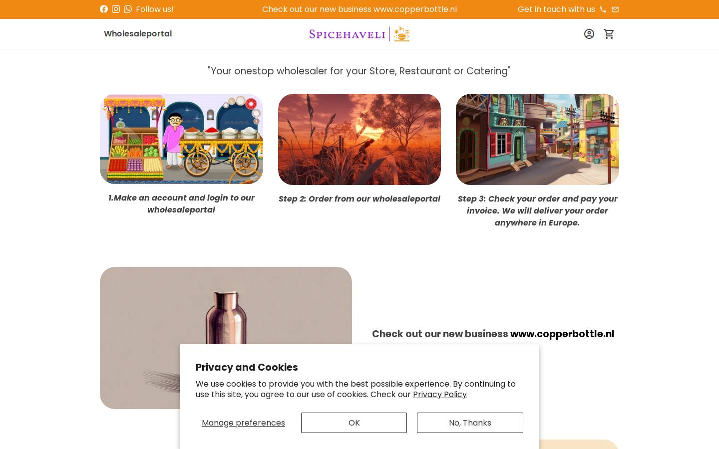 Spicehaveli homepage screenshot