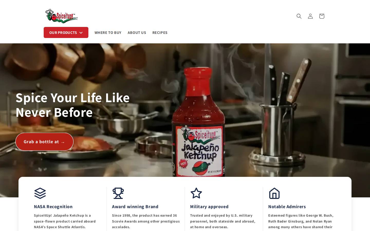 spiceitup.com homepage screenshot