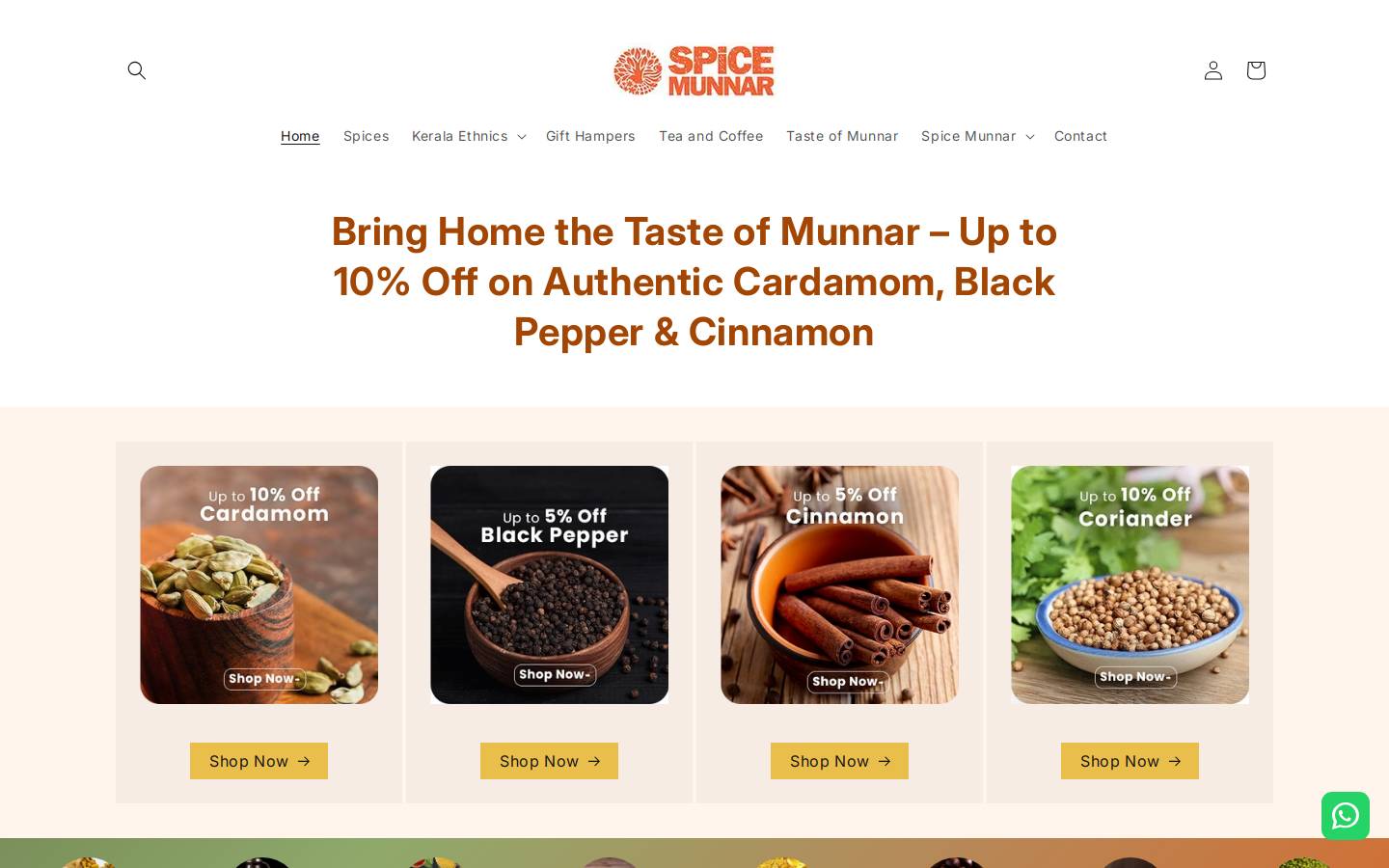 spicemunnar.com homepage screenshot