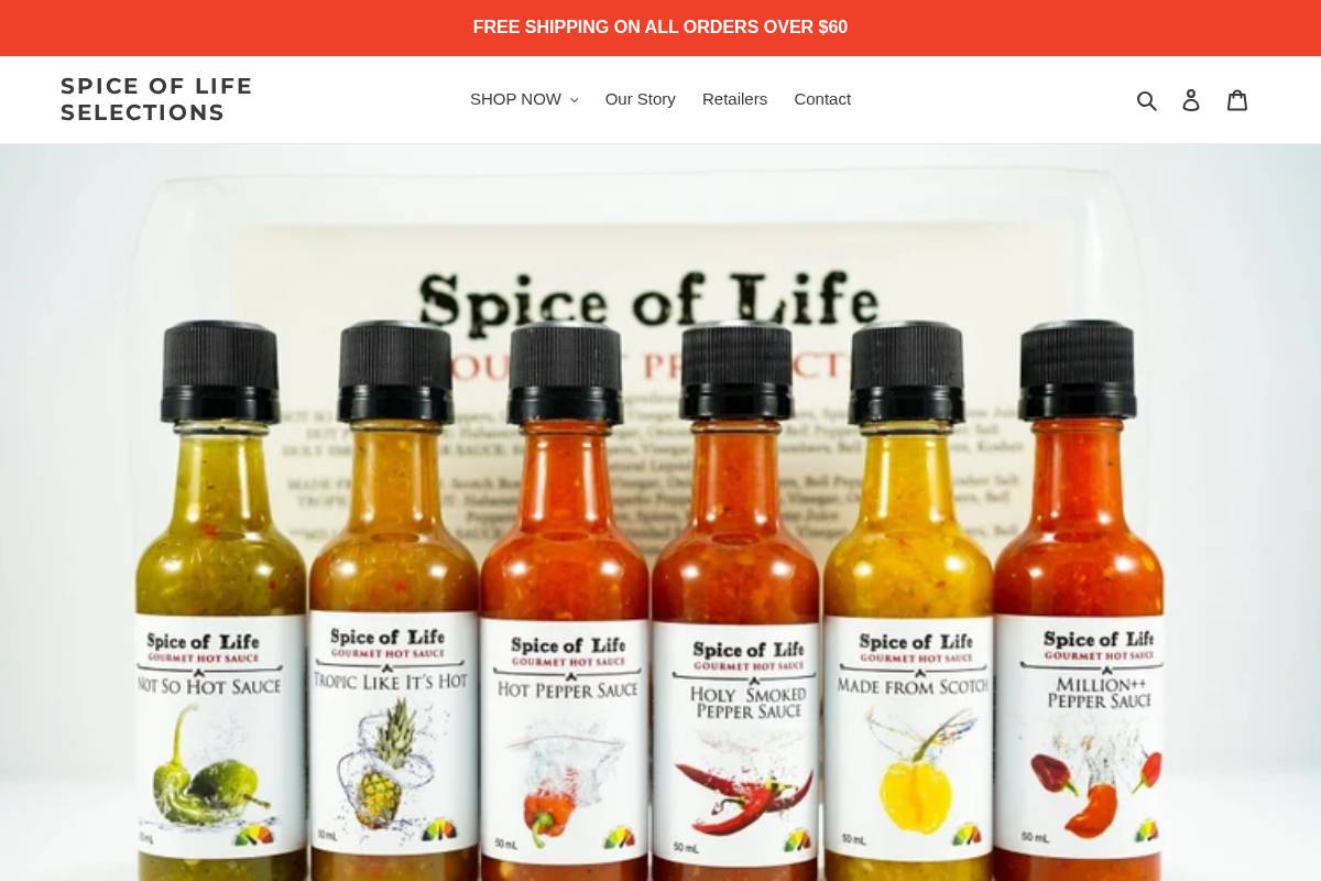 spiceoflifeselections.com homepage screenshot