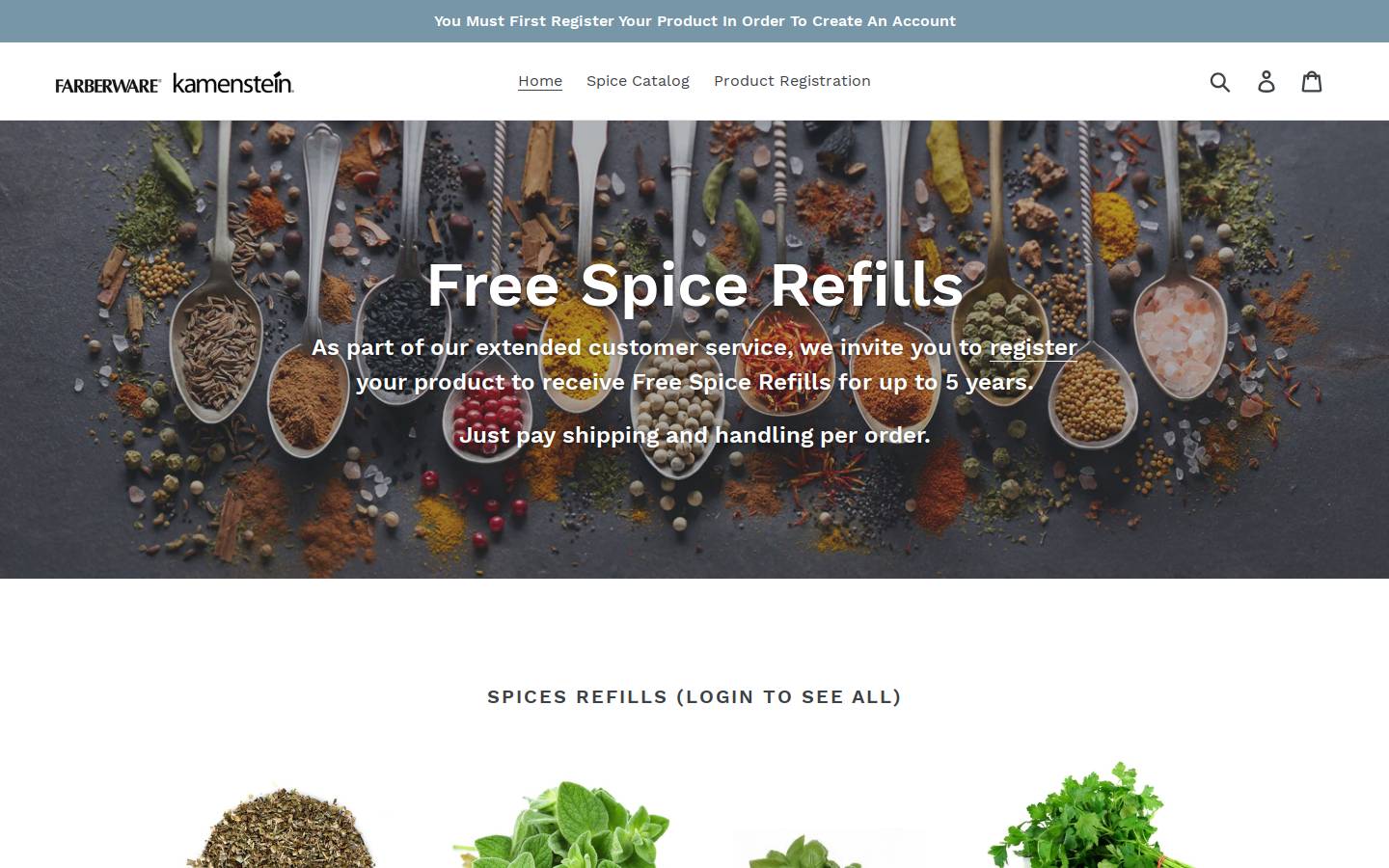 spicerefills.ca homepage screenshot