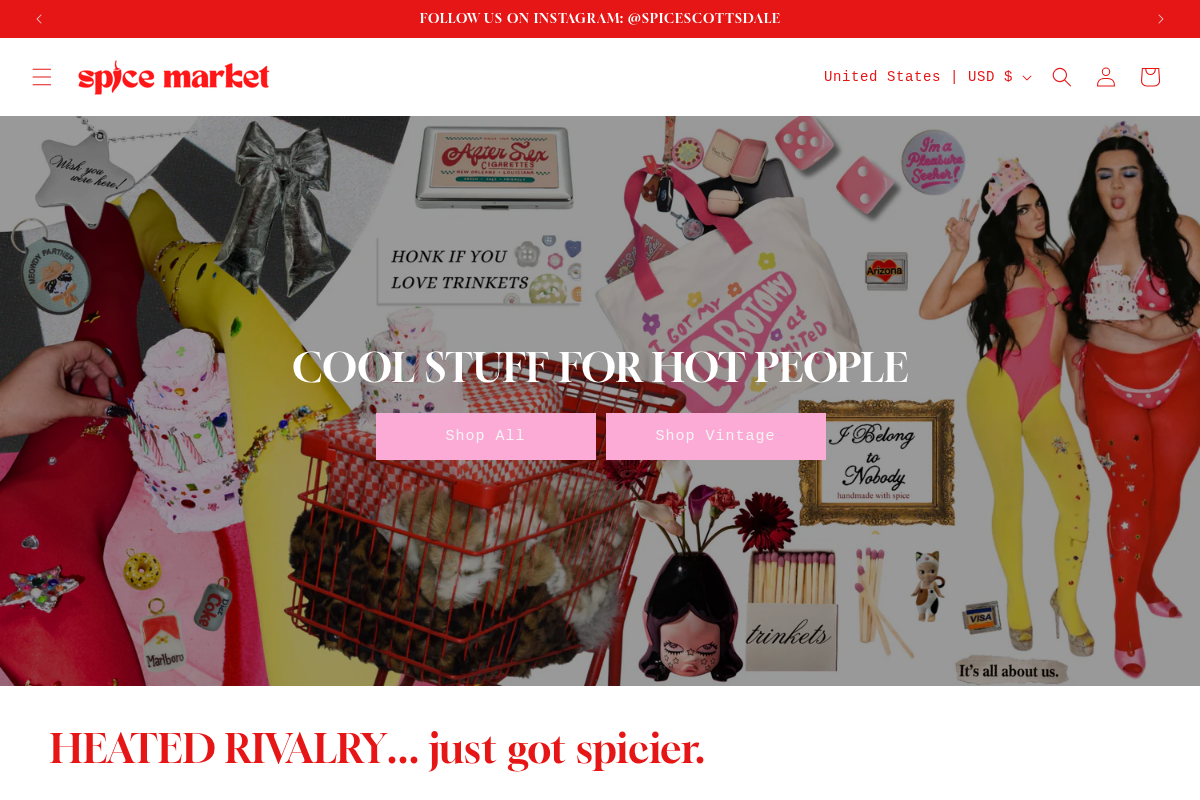 Spice Scottsdale homepage screenshot