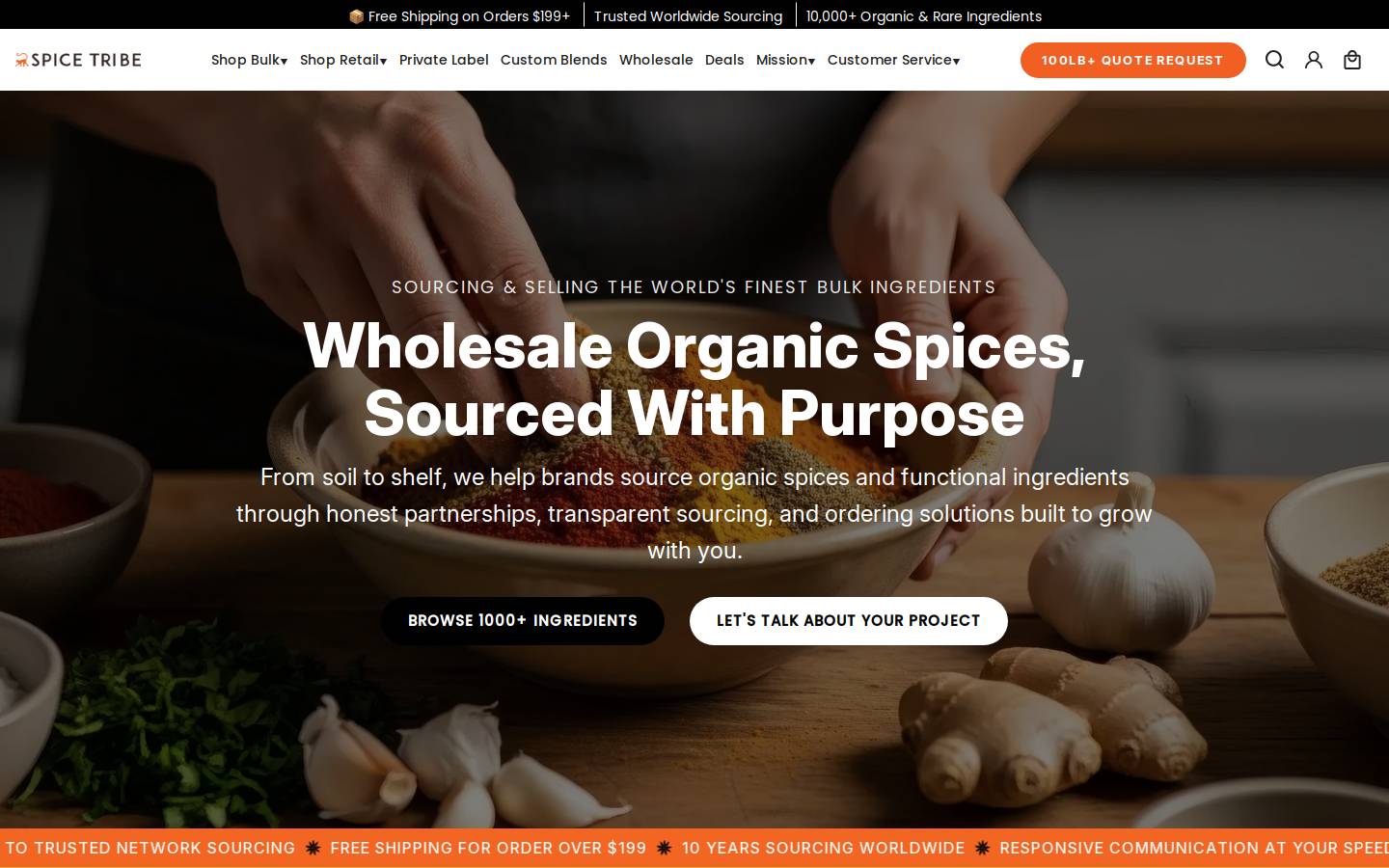 spicetribe.com homepage screenshot