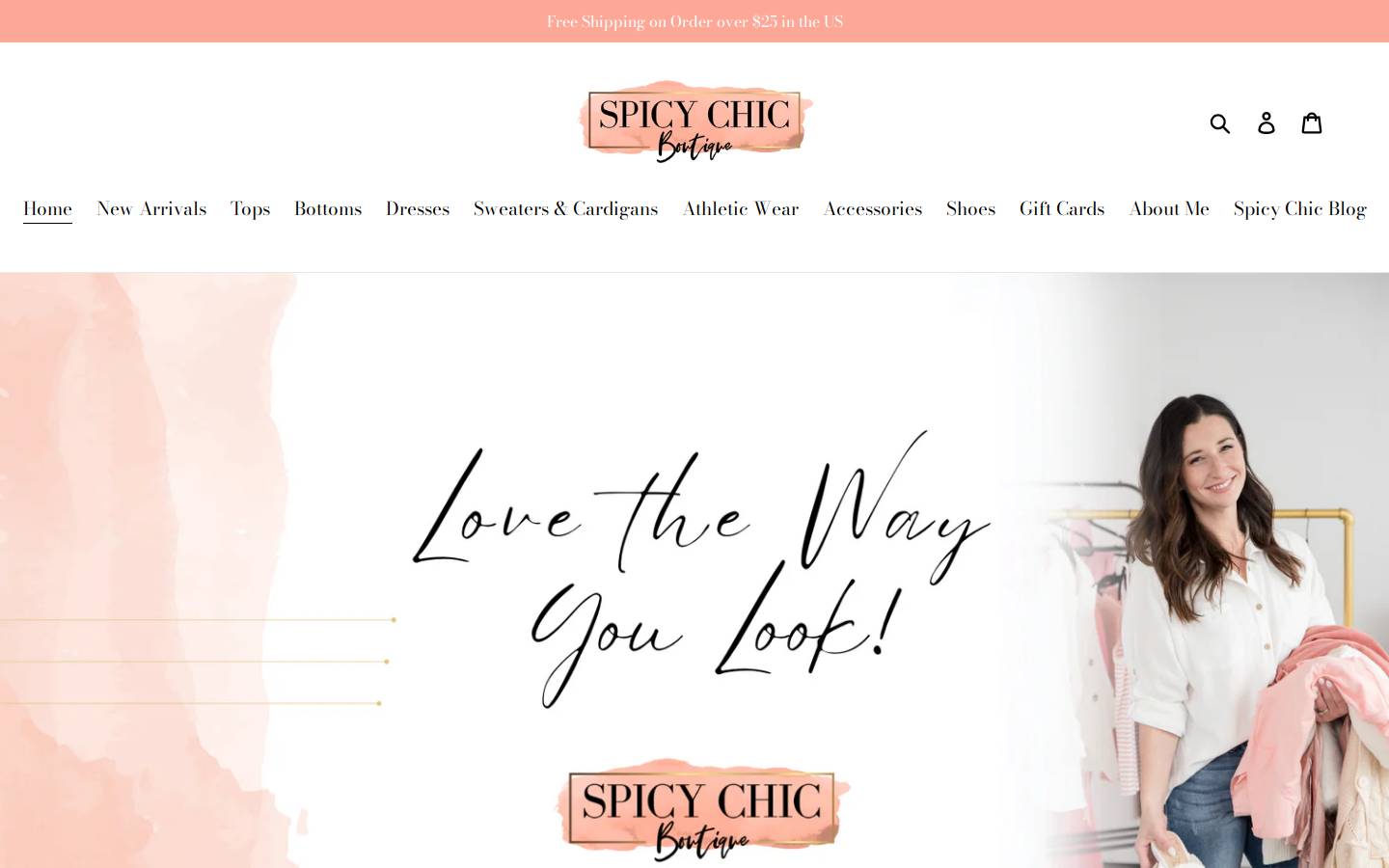 spicychicboutique.com homepage screenshot