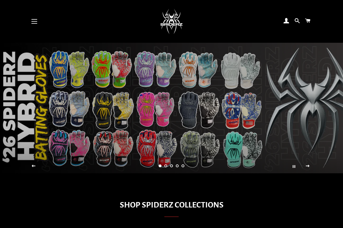 Spiderz Sports homepage screenshot