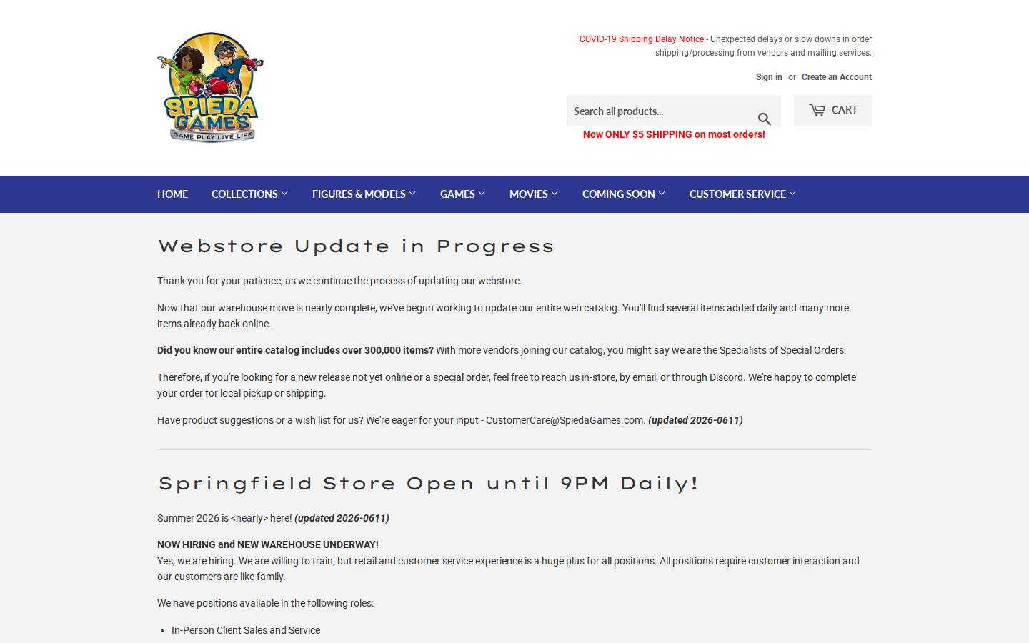 spiedagames.com homepage screenshot