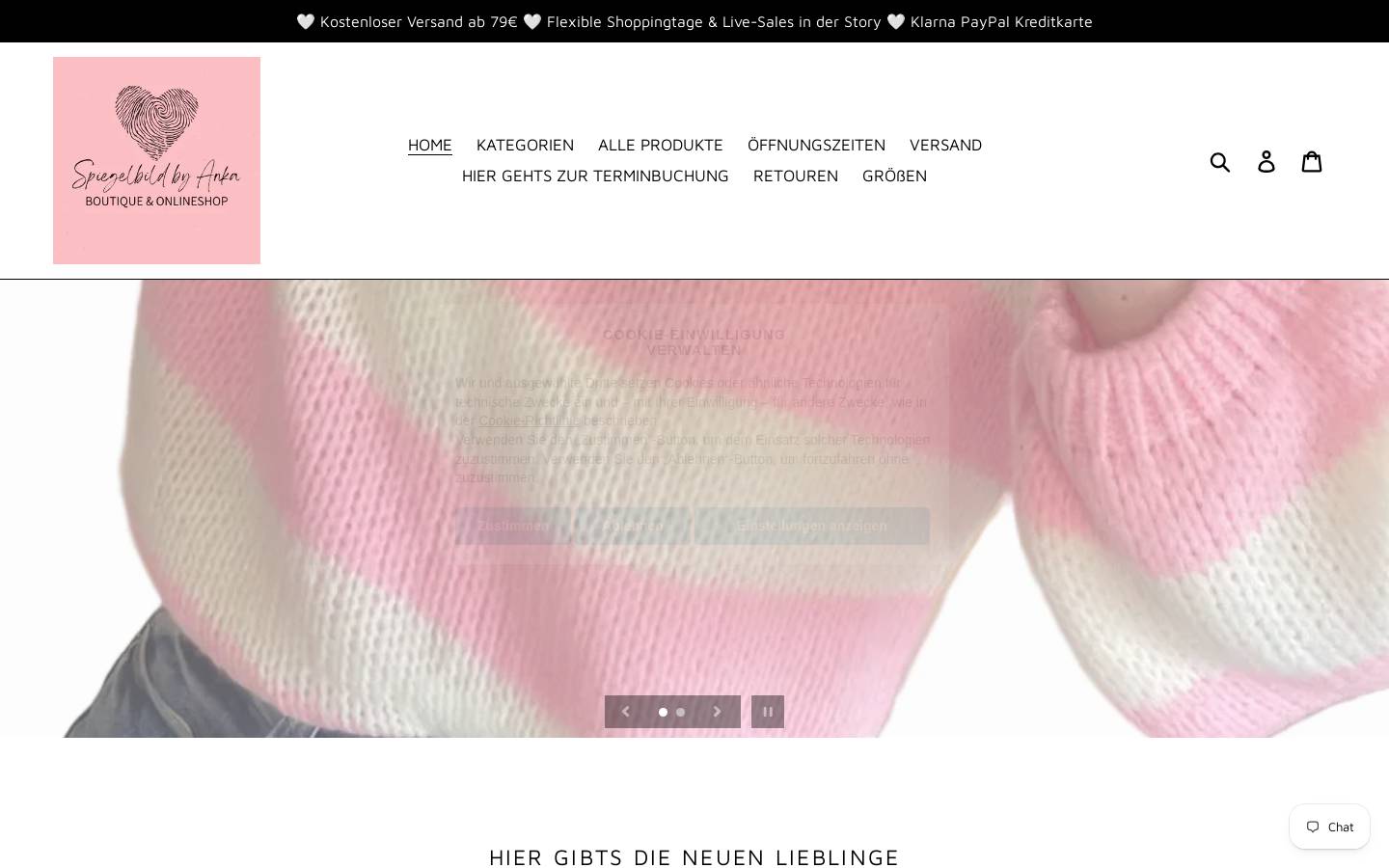 spiegelbild-mode.com homepage screenshot