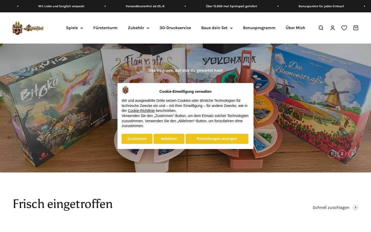 Spielefürst e.K. homepage screenshot