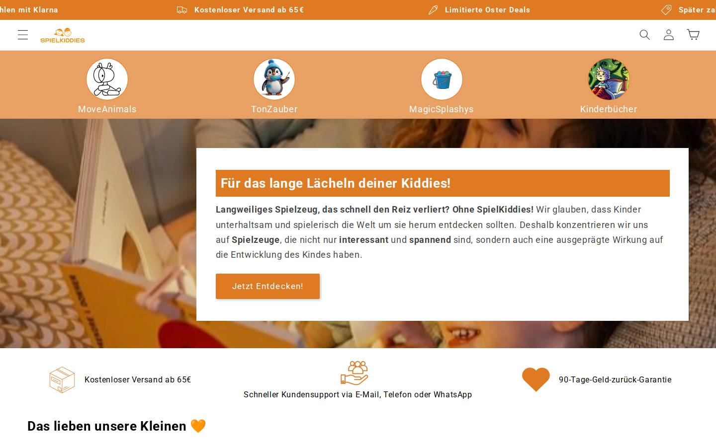 spielkiddies.de homepage screenshot