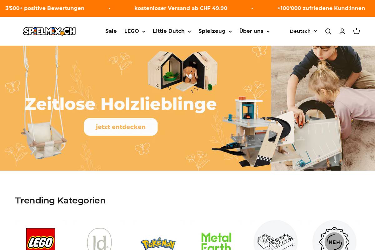 spielmix.ch homepage screenshot