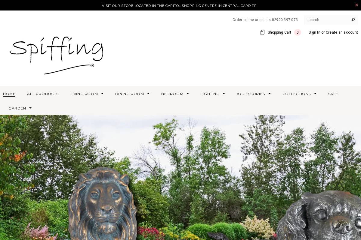 Spiffing homepage screenshot