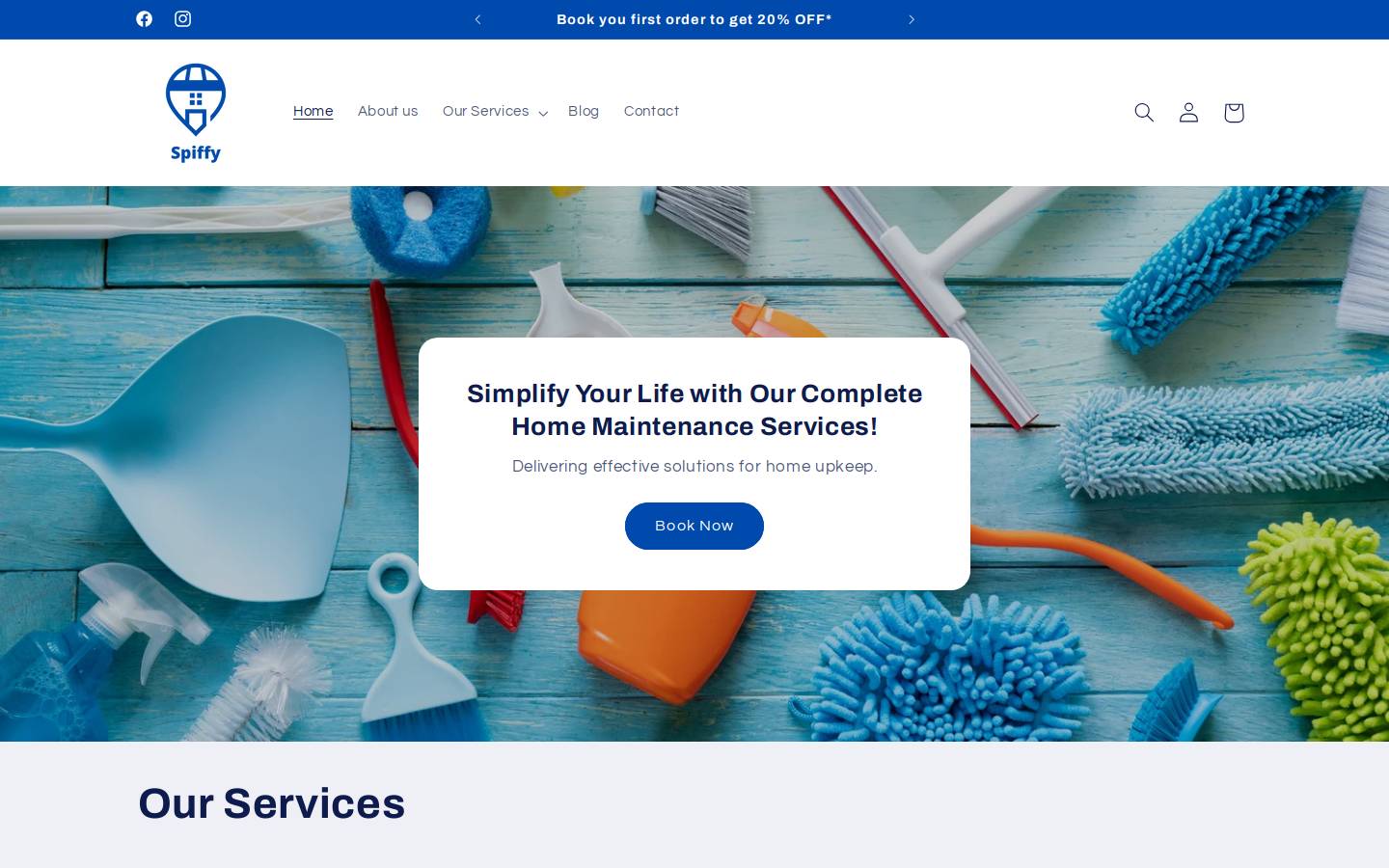 spiffynow.com homepage screenshot