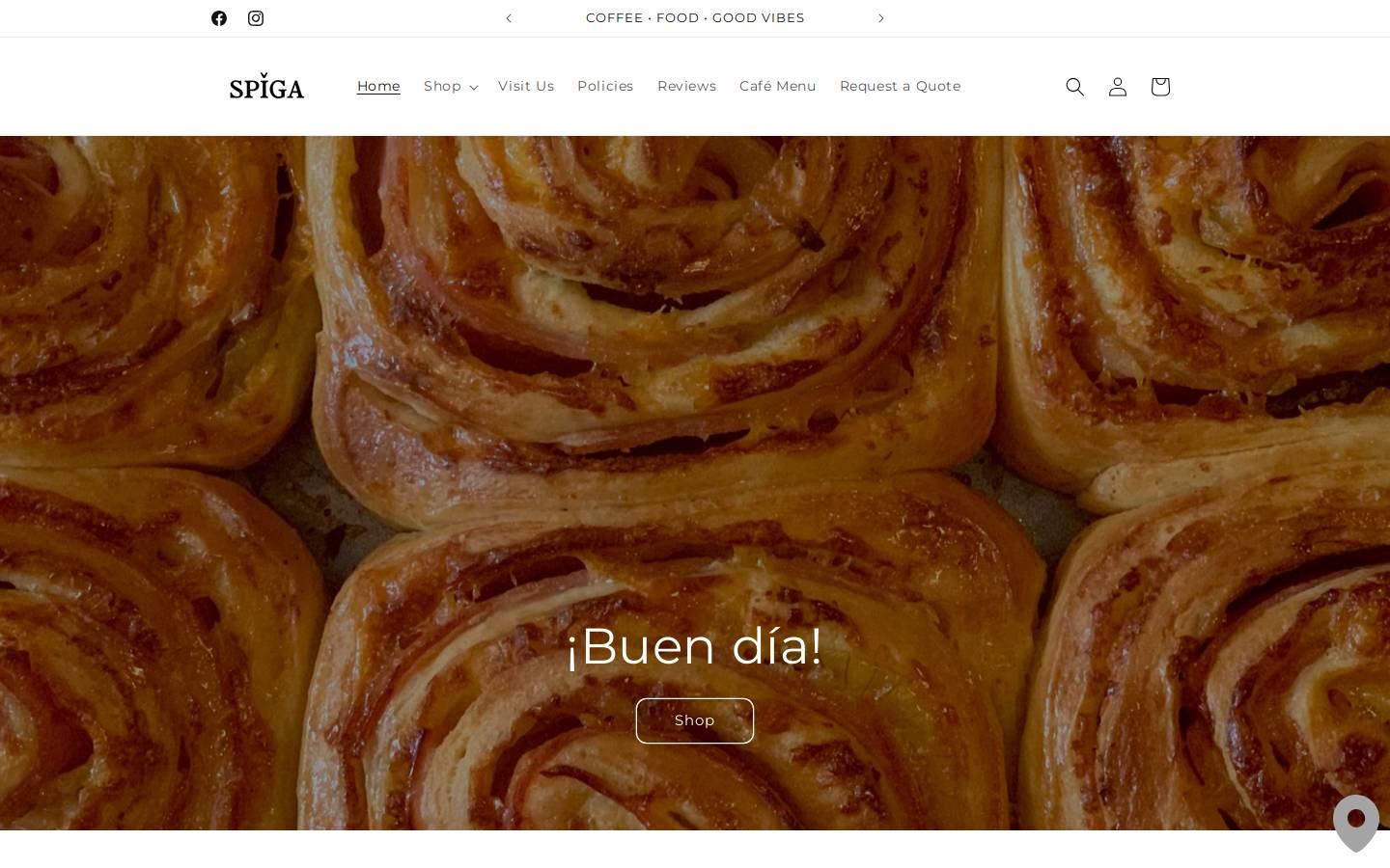 spigacafe.com homepage screenshot