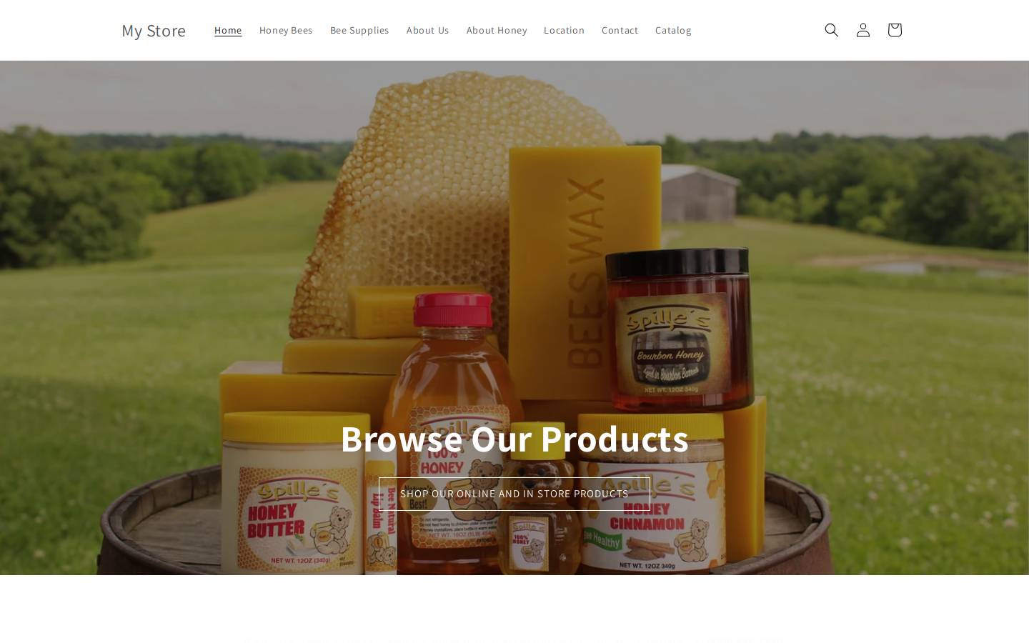 spilleshoney.com homepage screenshot