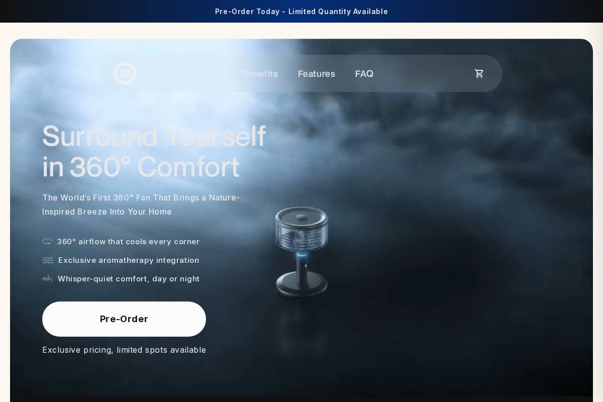 Spin360fan homepage screenshot