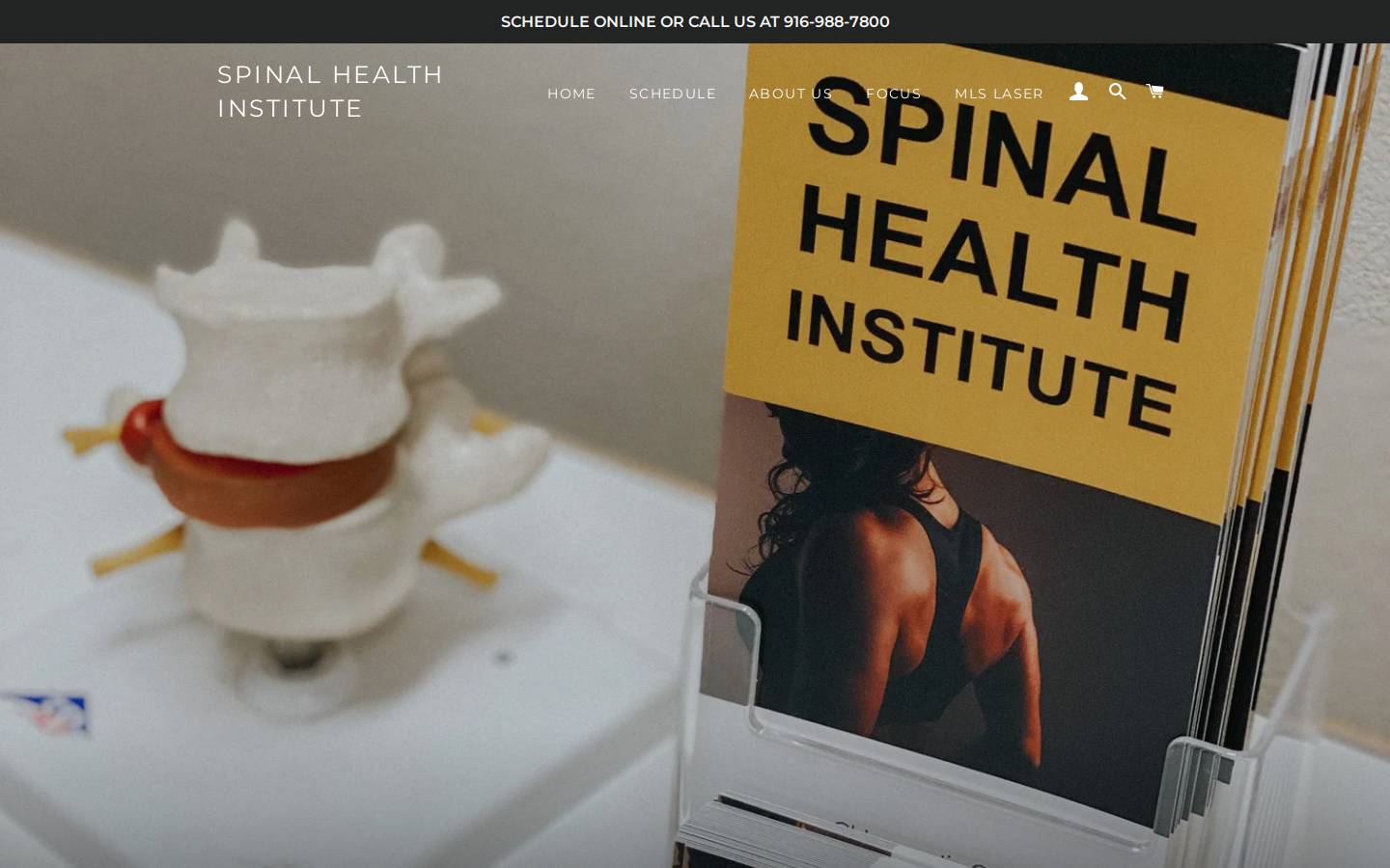 spinalhealth.info homepage screenshot