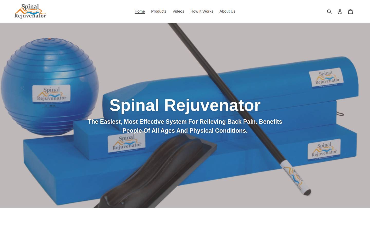 spinalrejuvenator.com homepage screenshot