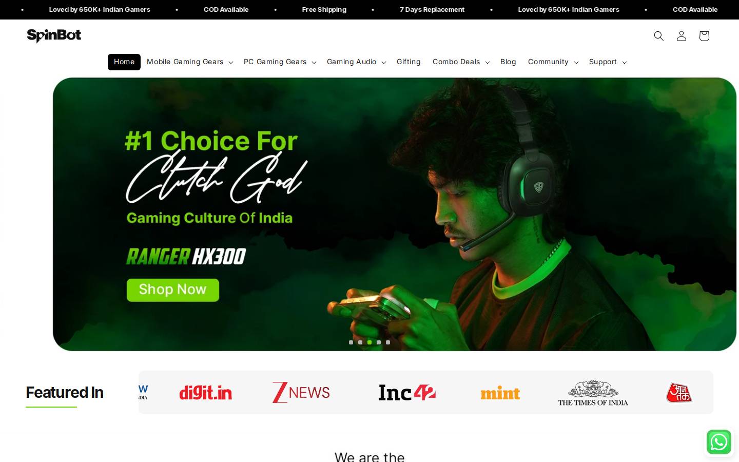 spinbot.co.in homepage screenshot