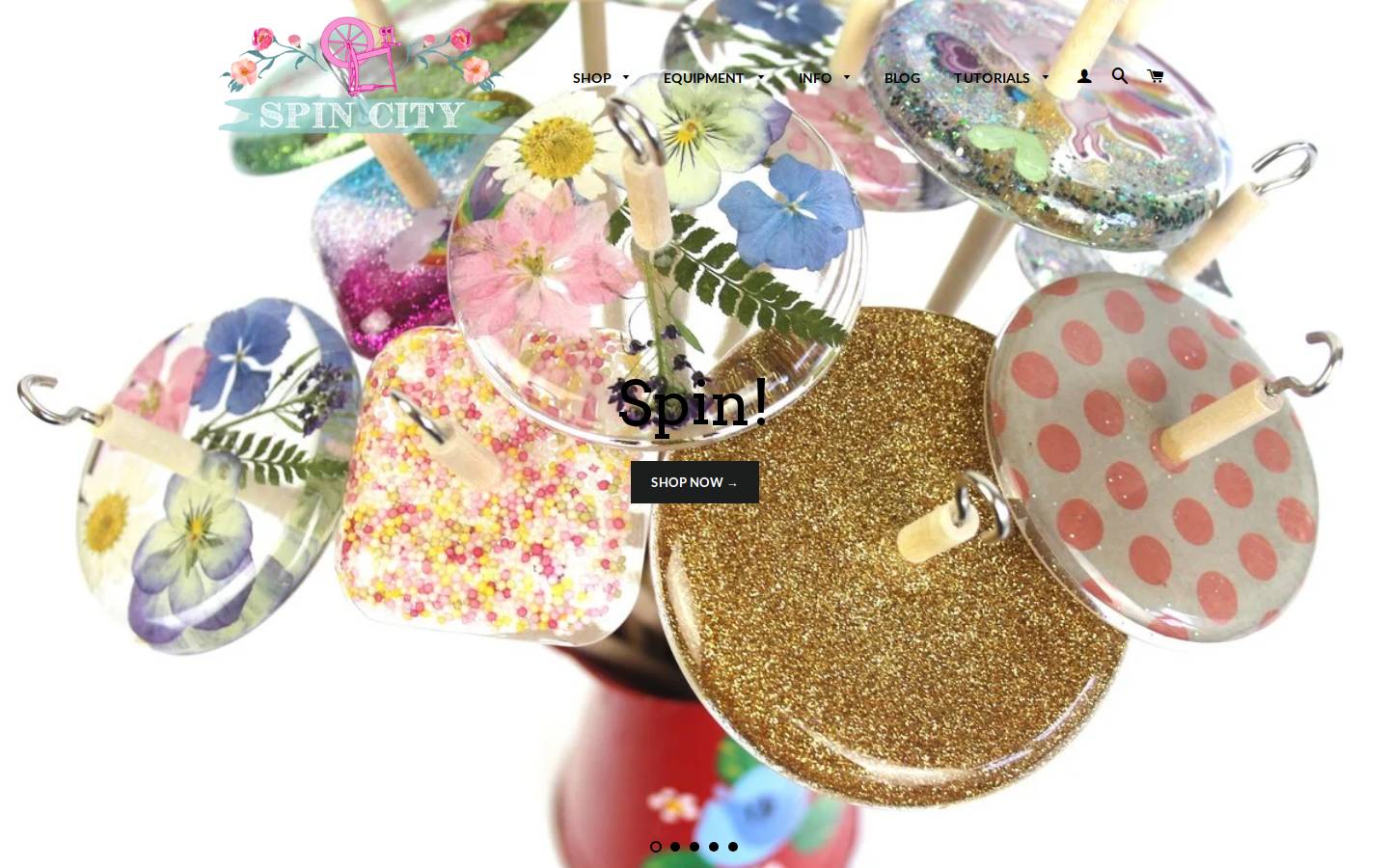 spincityshop.com homepage screenshot
