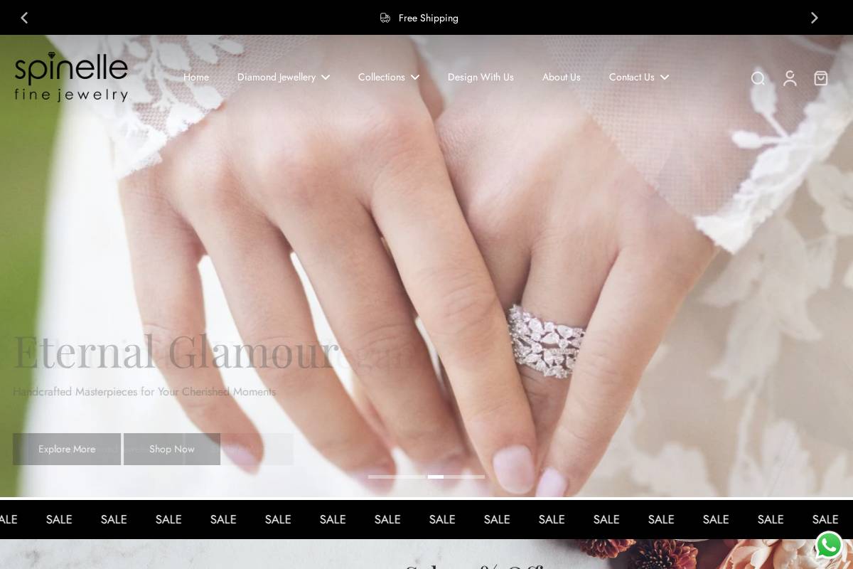 spinellejewelry.com homepage screenshot