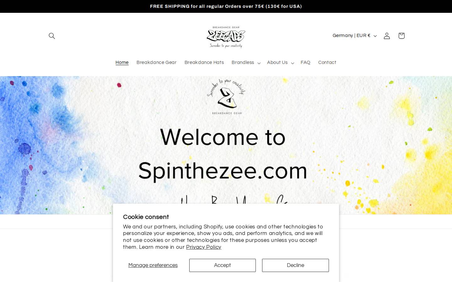 Spinthezee homepage screenshot