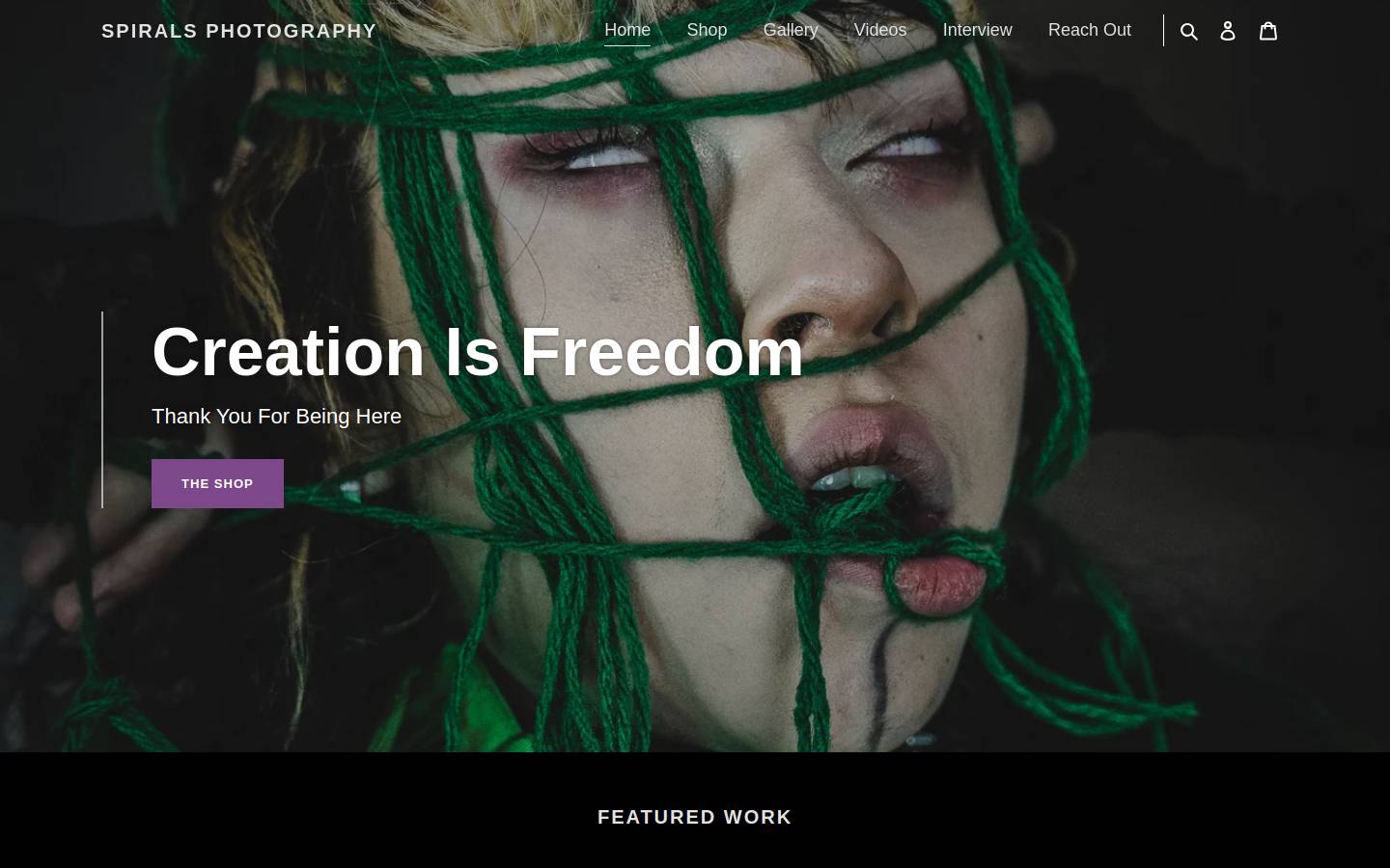 spiralsphotography.com homepage screenshot