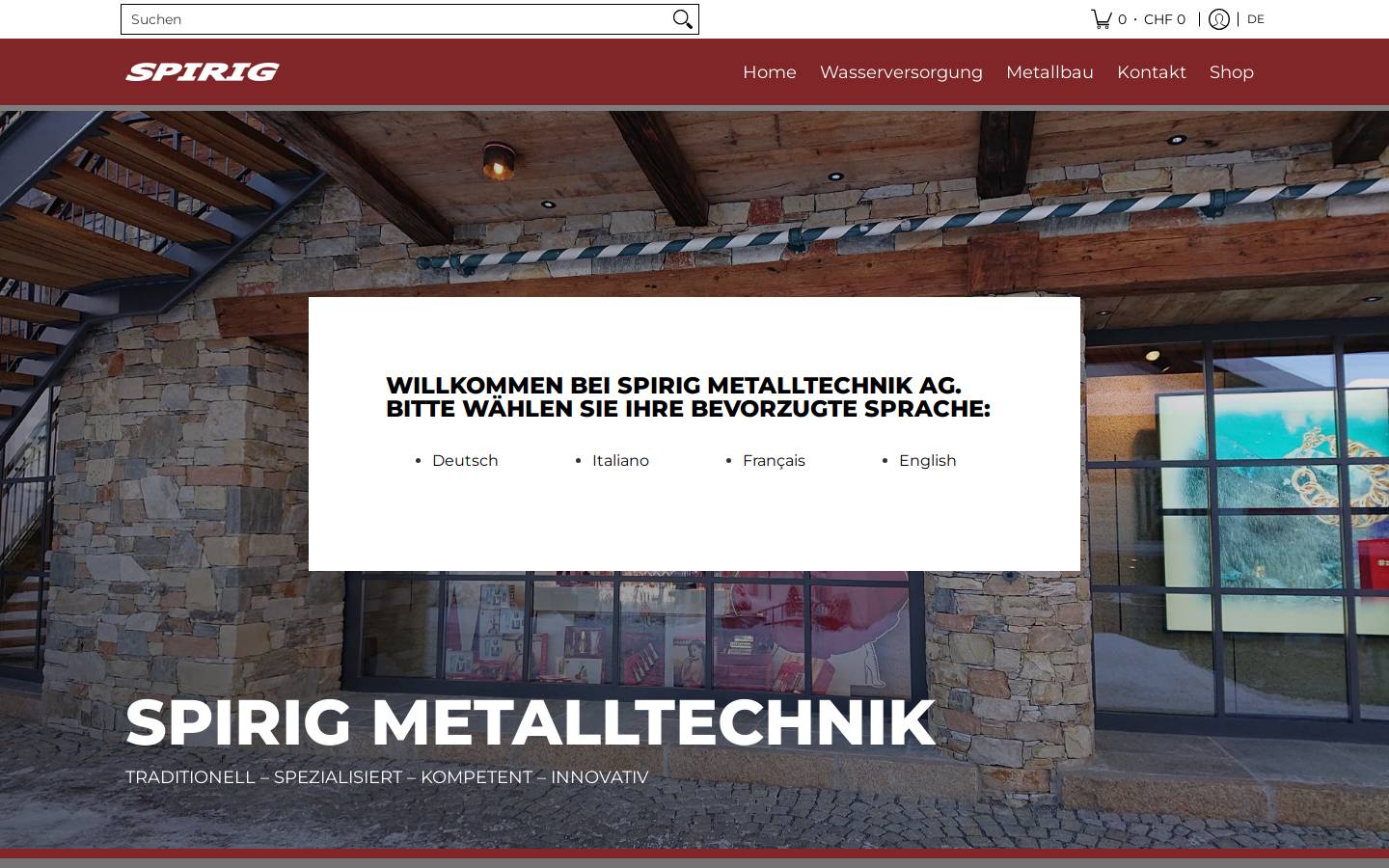 spirigmetalltechnik.ch homepage screenshot