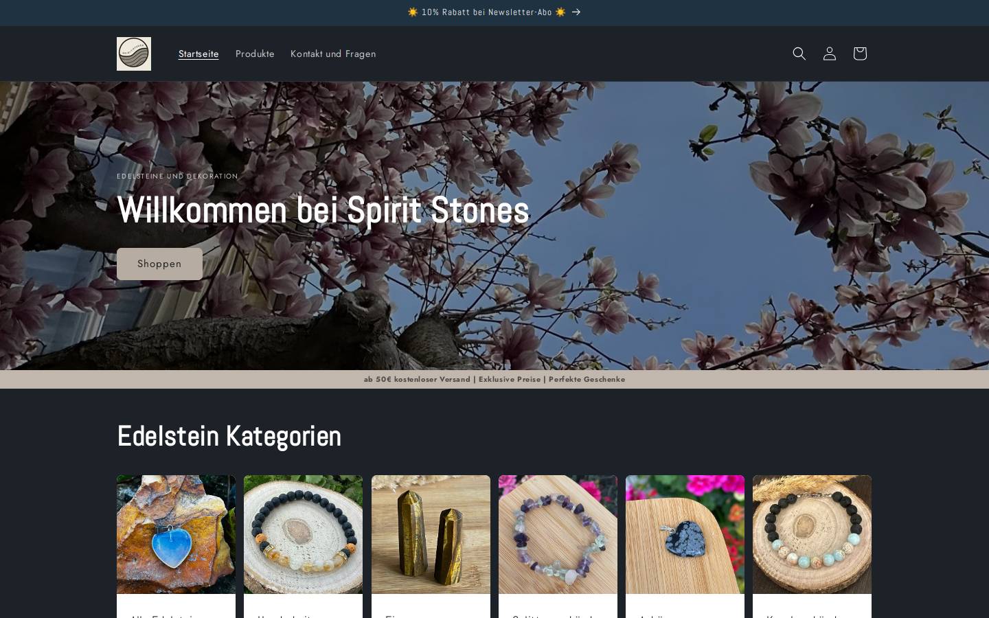 spirit-stones.de homepage screenshot