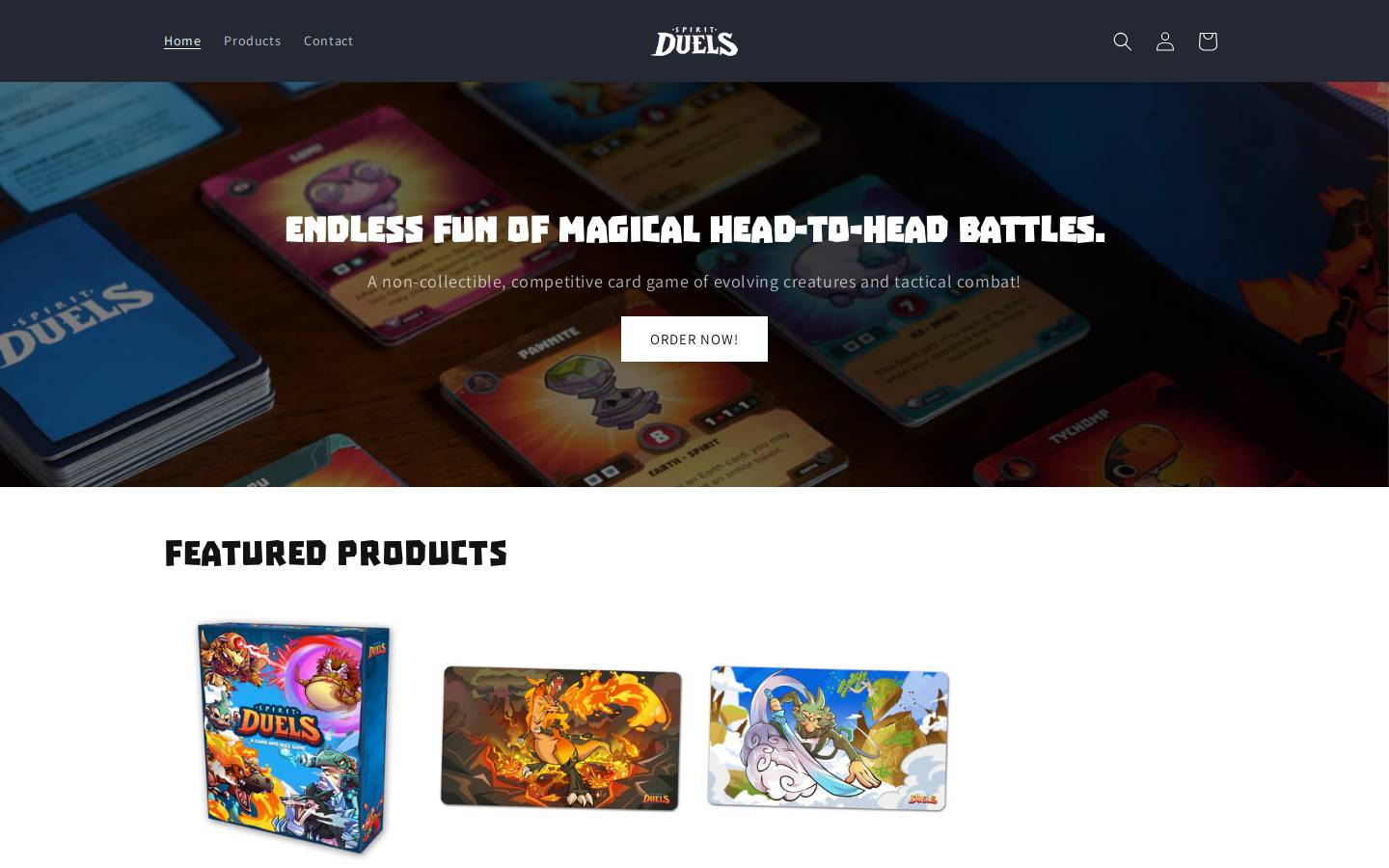 spiritduels.com homepage screenshot