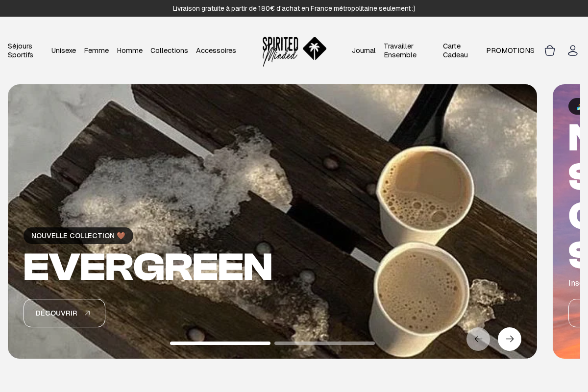 Spirited Minded homepage screenshot